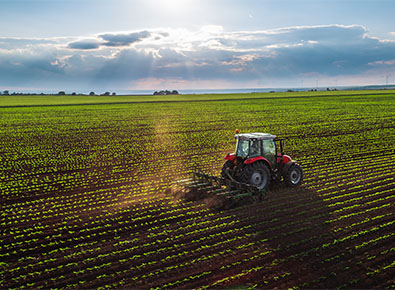 tractor in field